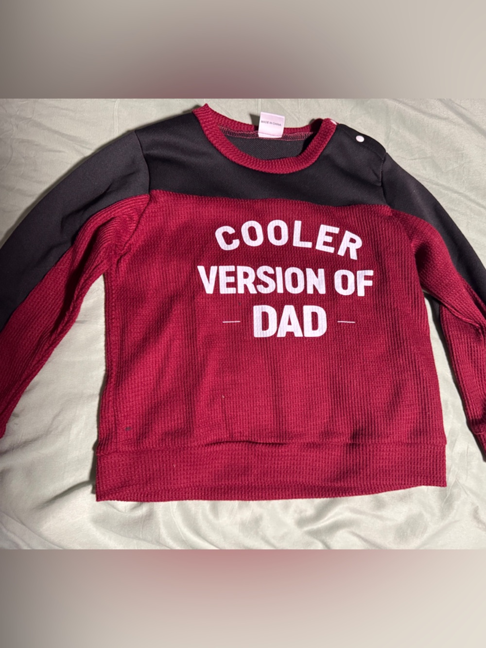 Cooler Version of Dad Men's Crewneck Sweater - Burgundy/Black